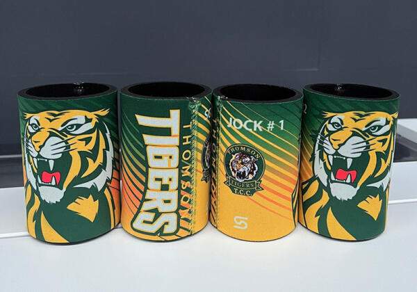 Custom stubby holder for sports club